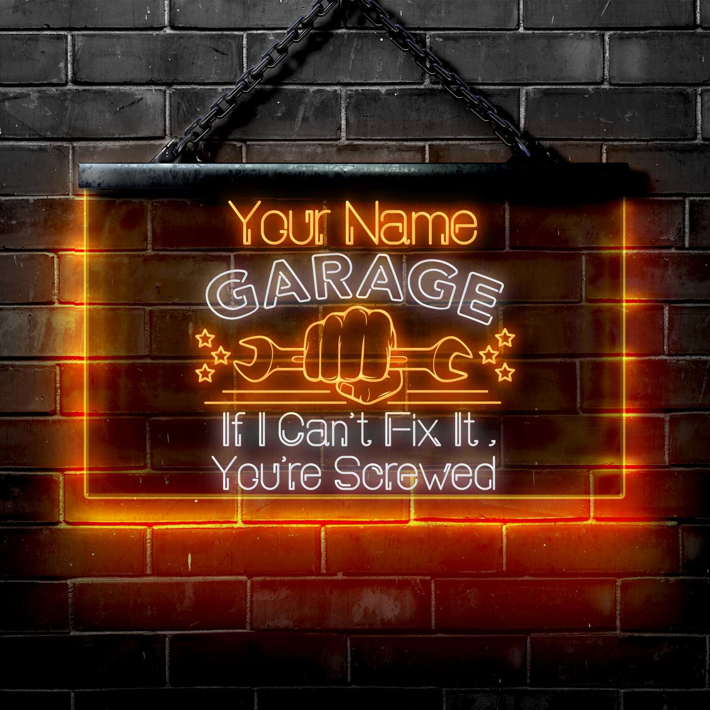 Personalized LED Garage Sign: If I Can't Fix It You're Screwed