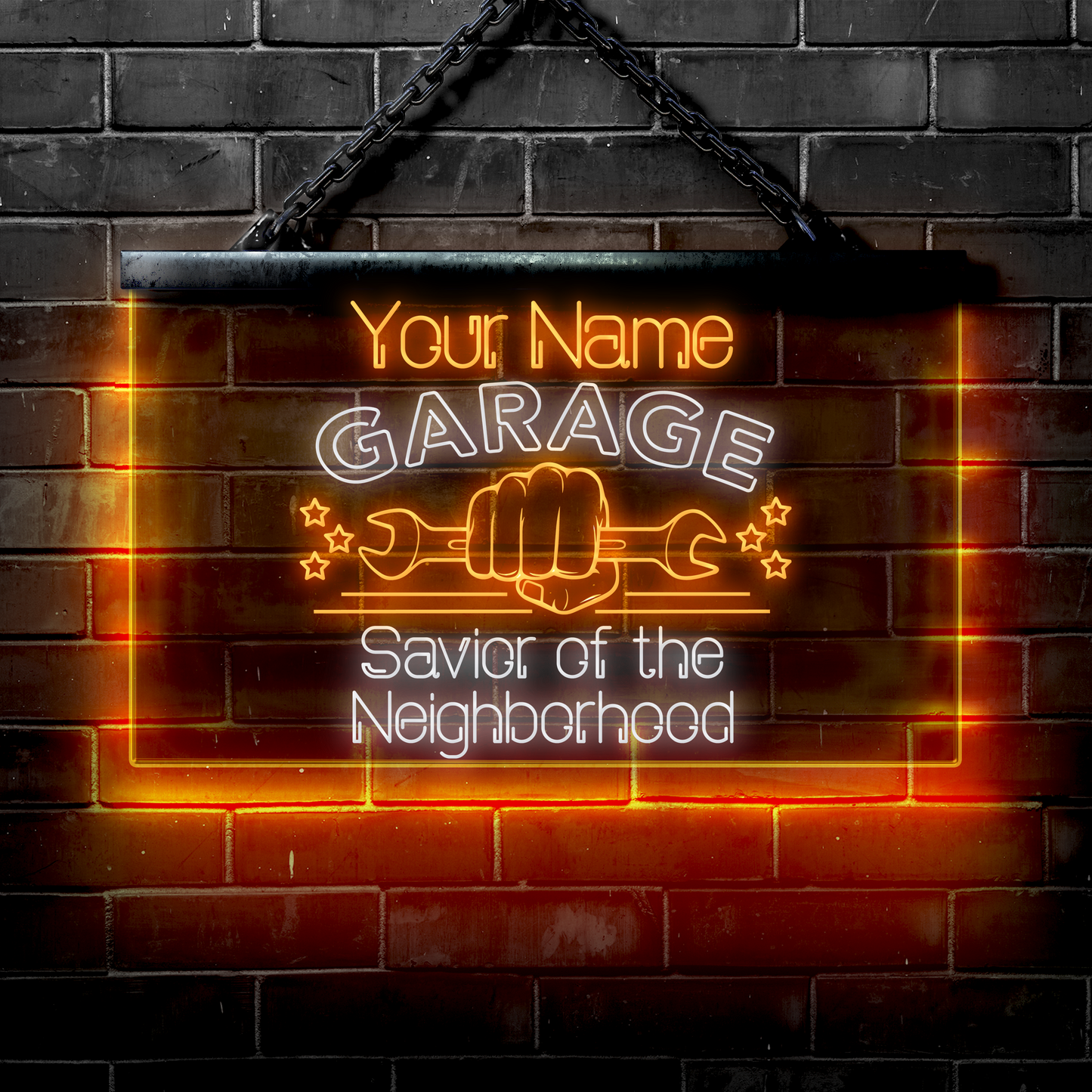 Personalized LED Garage Sign: Savior of the Neighborhood