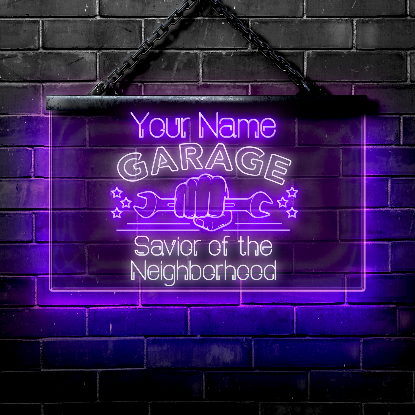 Personalized LED Garage Sign: Savior of the Neighborhood