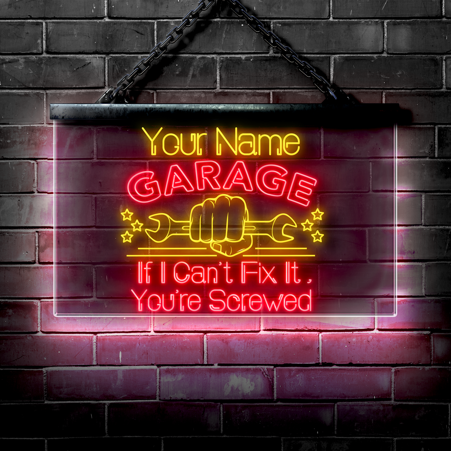 Personalized LED Garage Sign: If I Can't Fix It You're Screwed