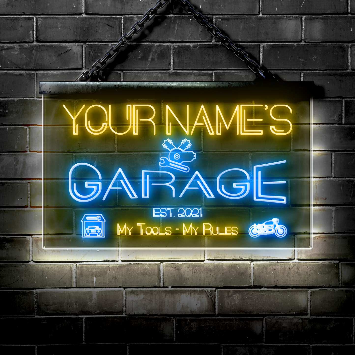 Customized LED Garage Sign: My Tools My Rules