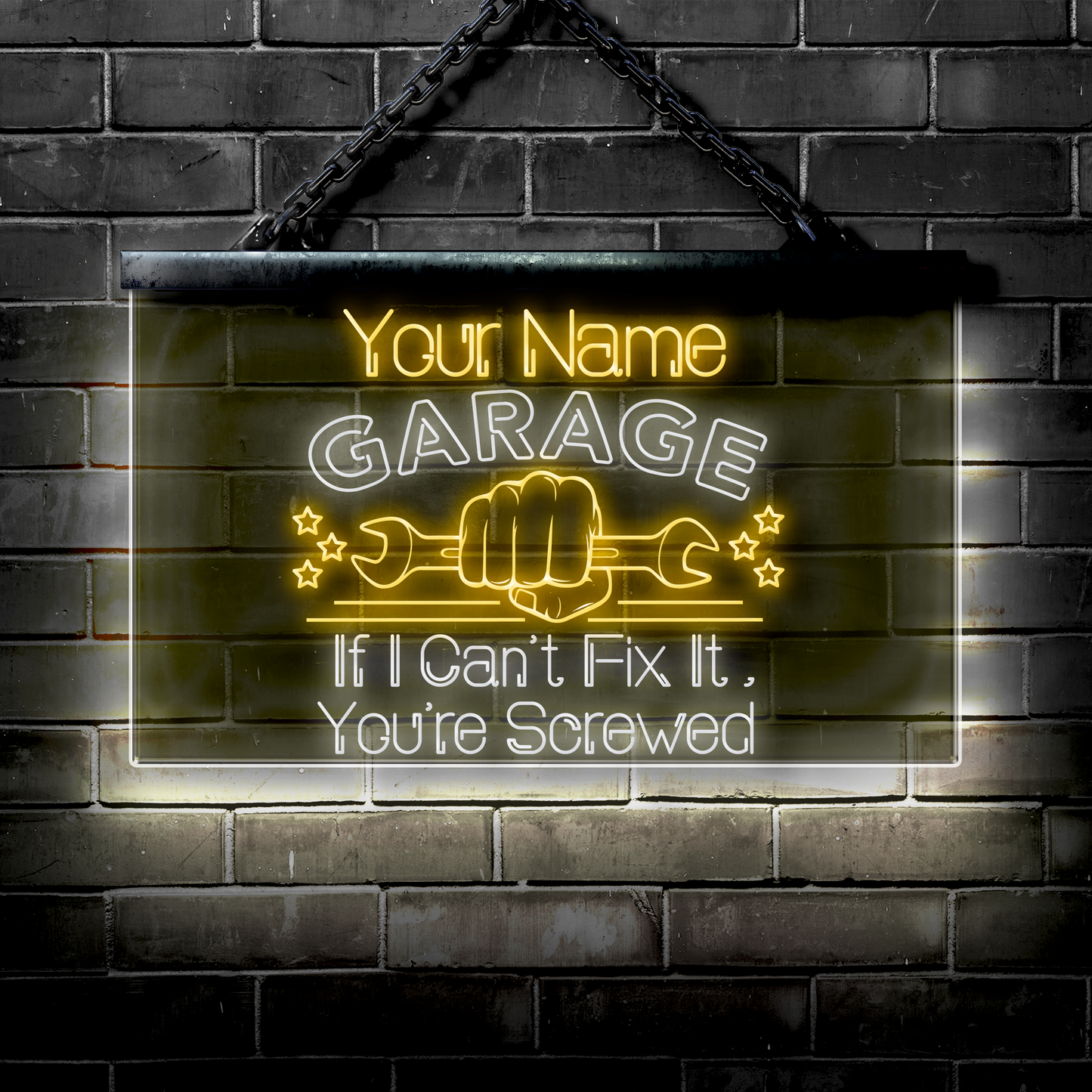 Personalized LED Garage Sign: If I Can't Fix It You're Screwed