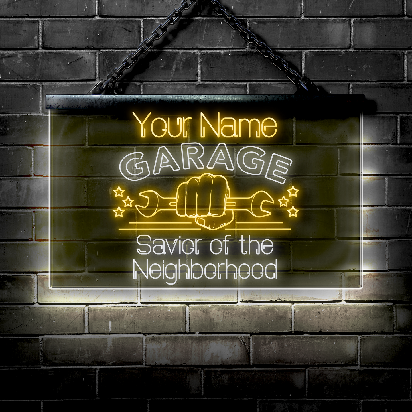 Personalized LED Garage Sign: Savior of the Neighborhood