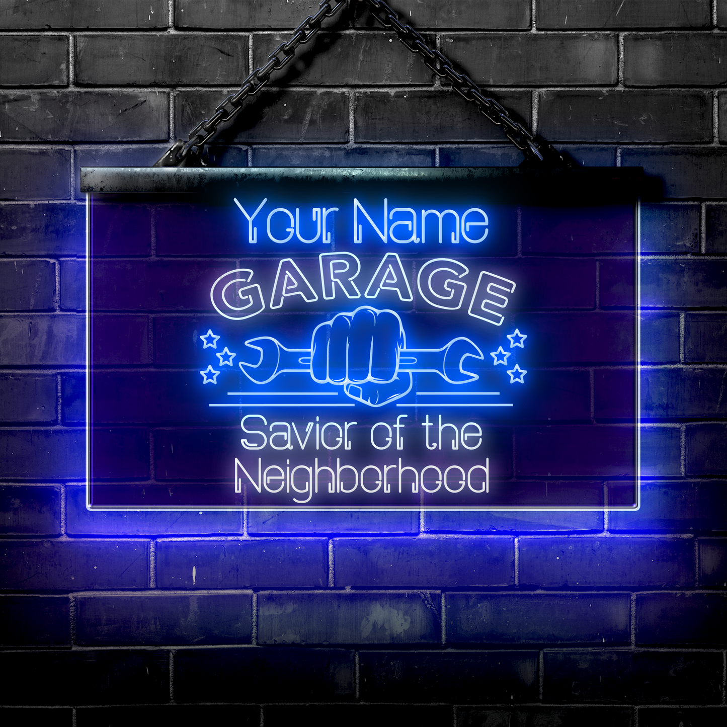 Personalized LED Garage Sign: Savior of the Neighborhood