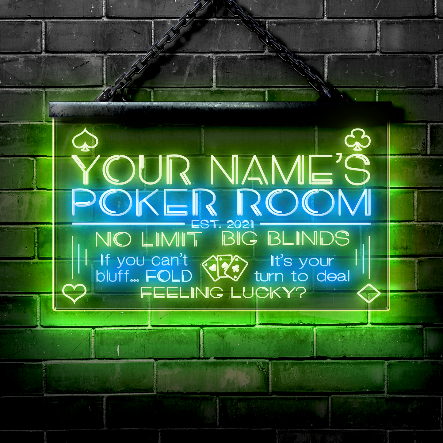 Customized LED Poker Room: No Limit | Big Blinds