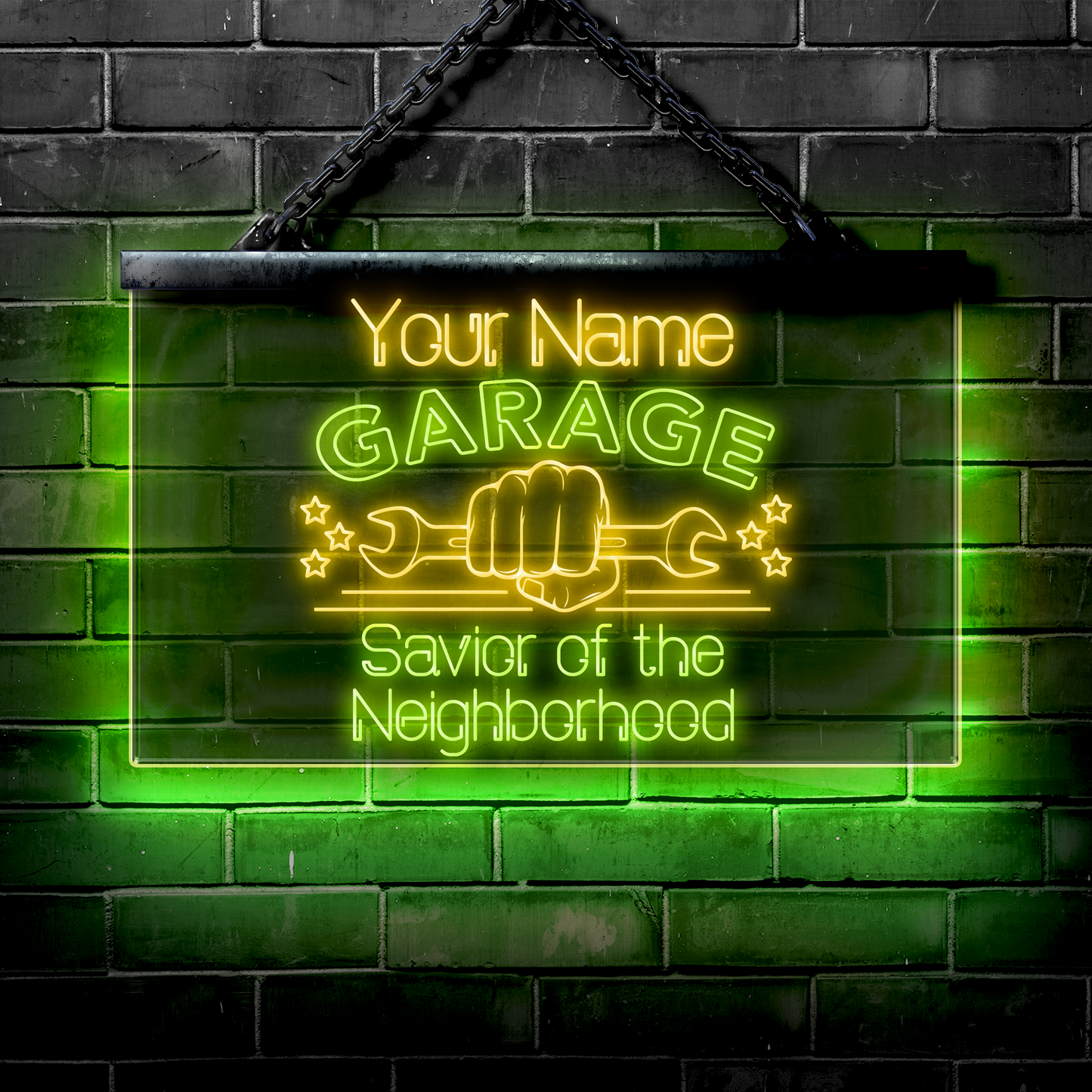 Personalized LED Garage Sign: Savior of the Neighborhood