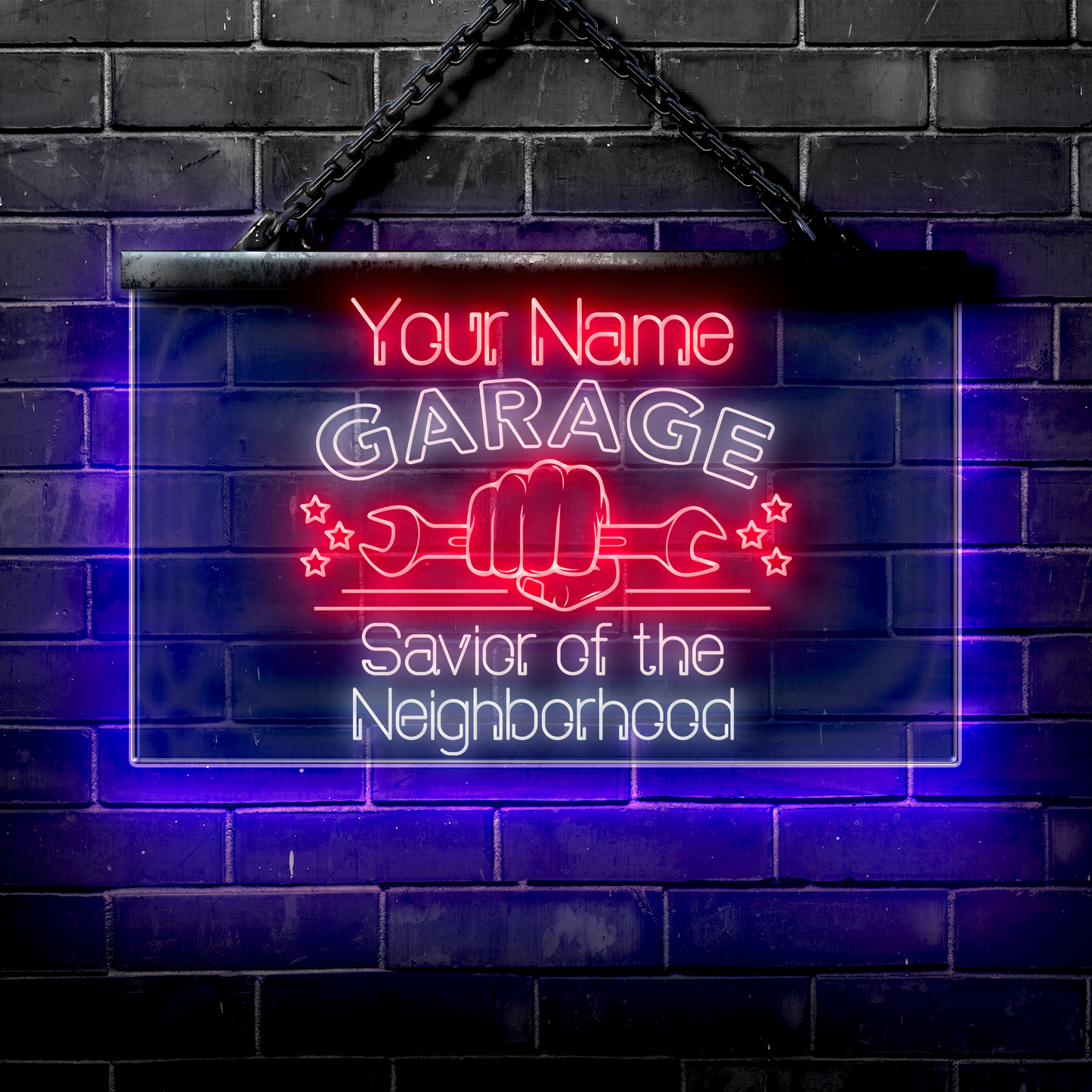 Personalized LED Garage Sign: Savior of the Neighborhood