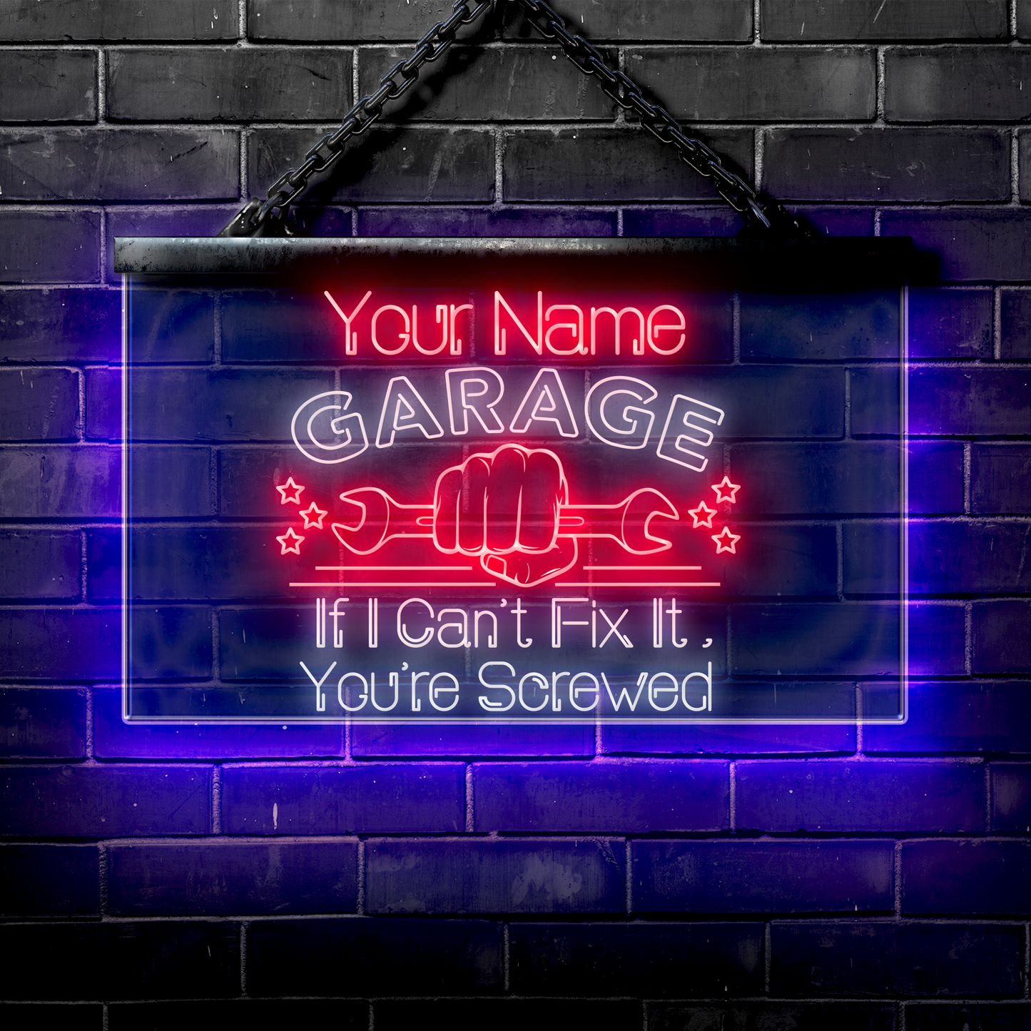 Personalized LED Garage Sign: If I Can't Fix It You're Screwed