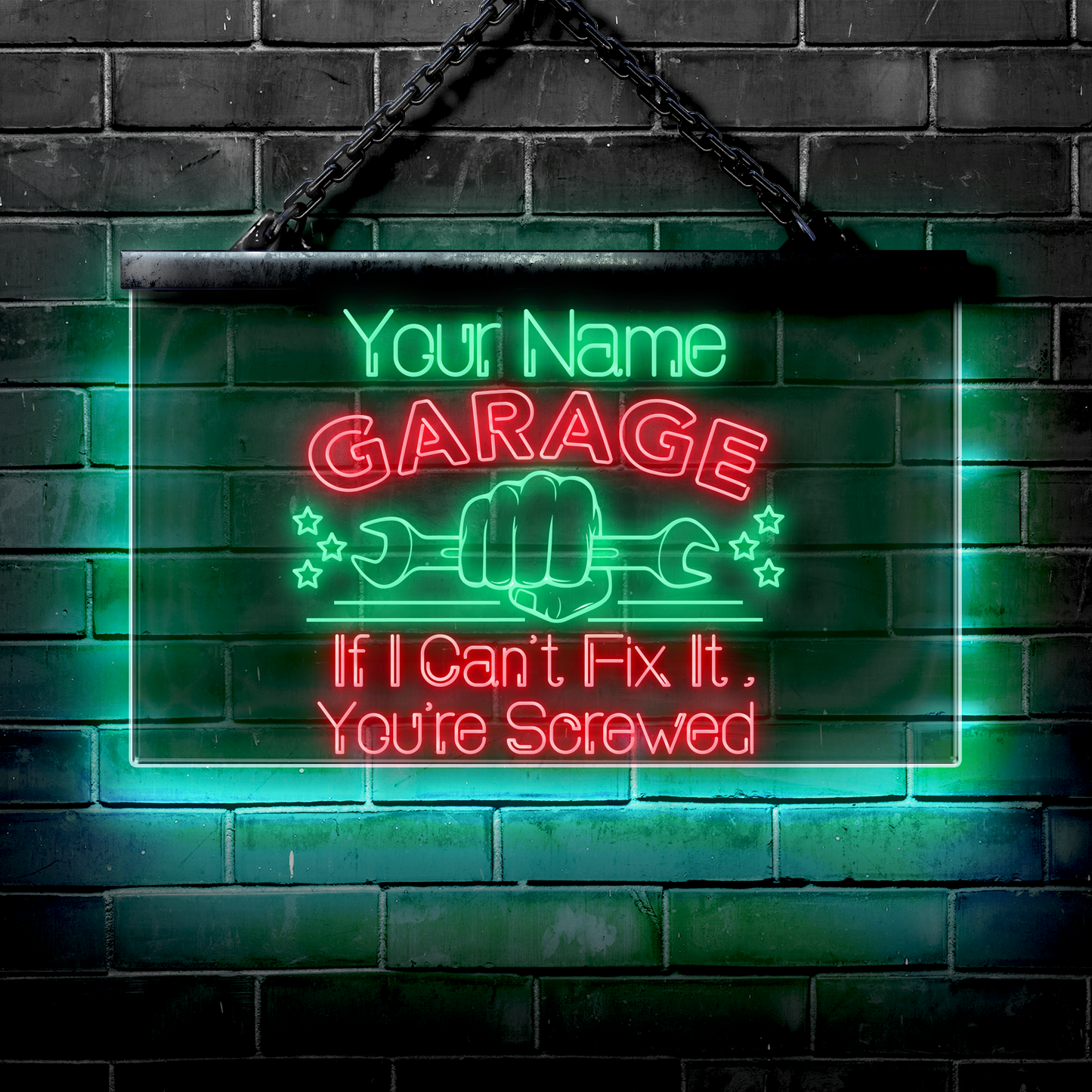 Personalized LED Garage Sign: If I Can't Fix It You're Screwed