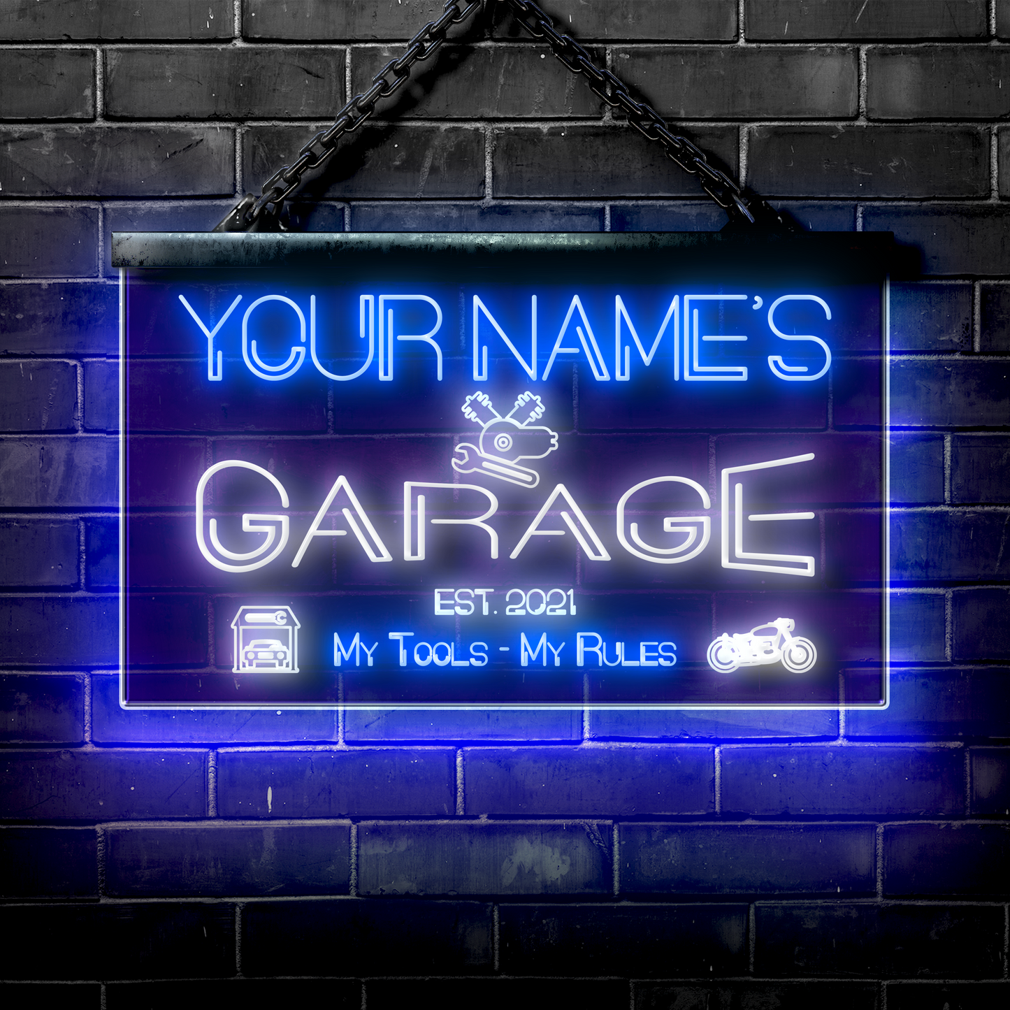 Customized LED Garage Sign: My Tools My Rules