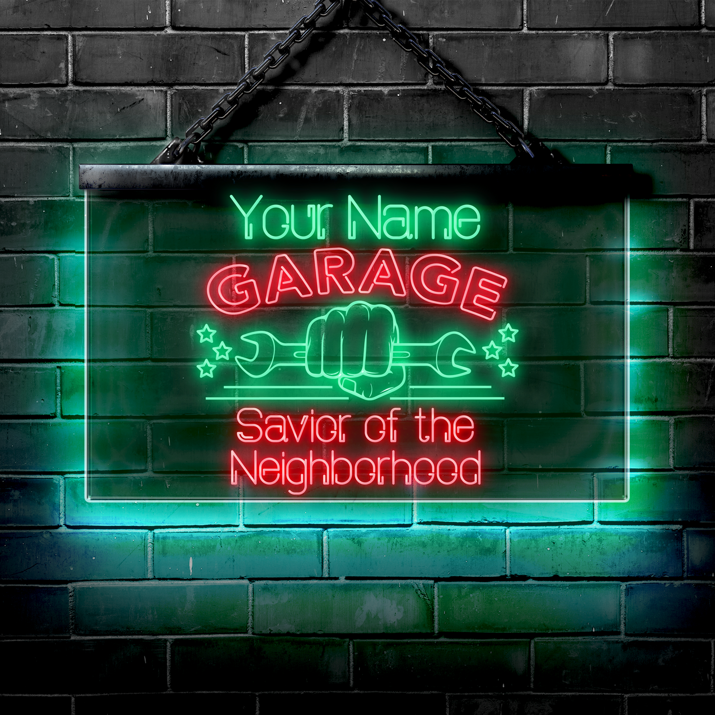 Personalized LED Garage Sign: Savior of the Neighborhood