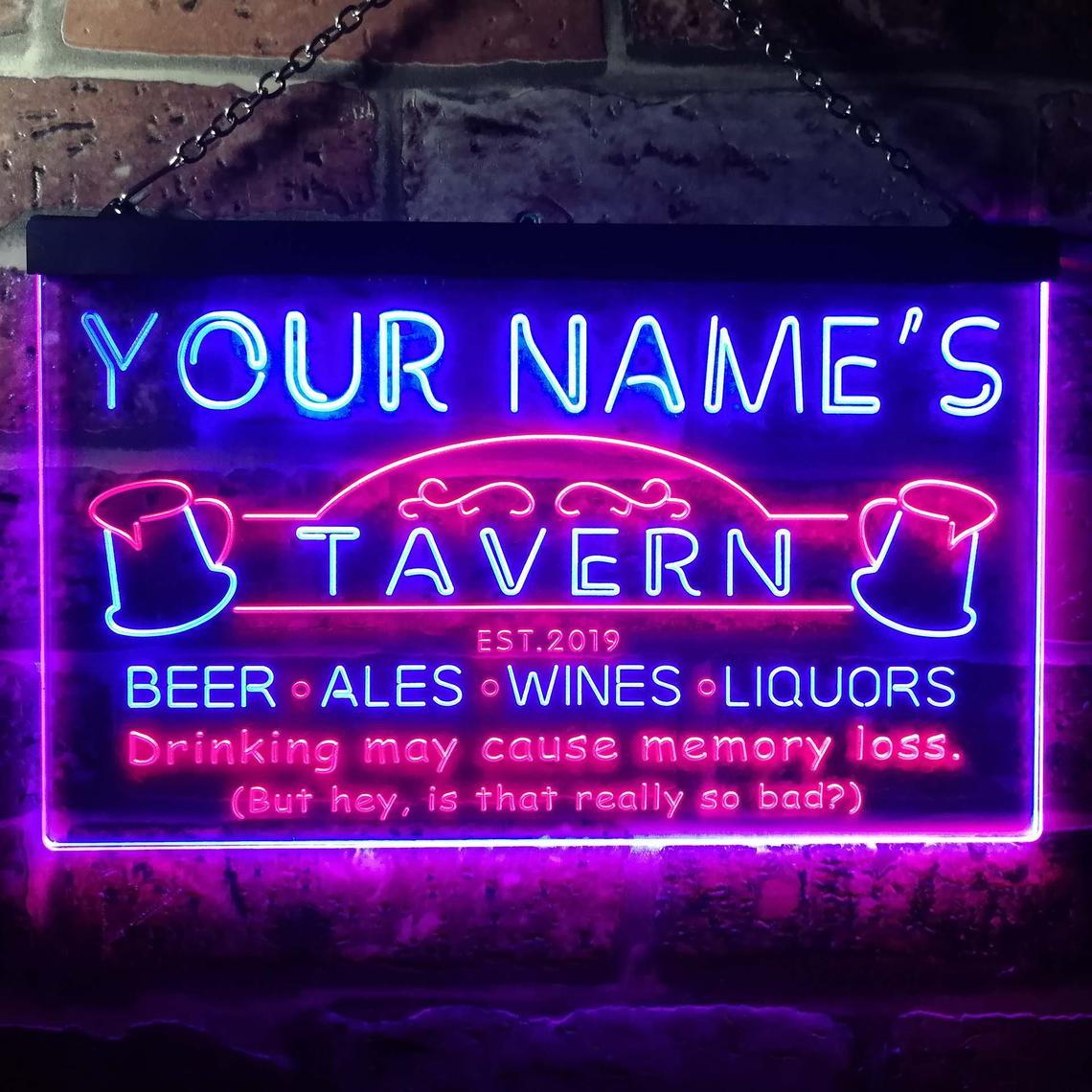 Personalized Tavern Bar Beer Wine Man Cave