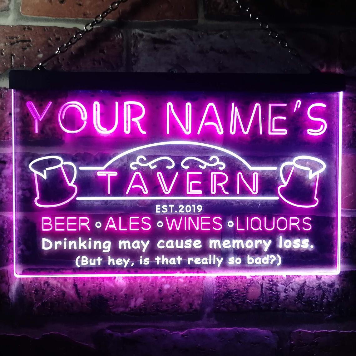 Personalized Tavern Bar Beer Wine Man Cave