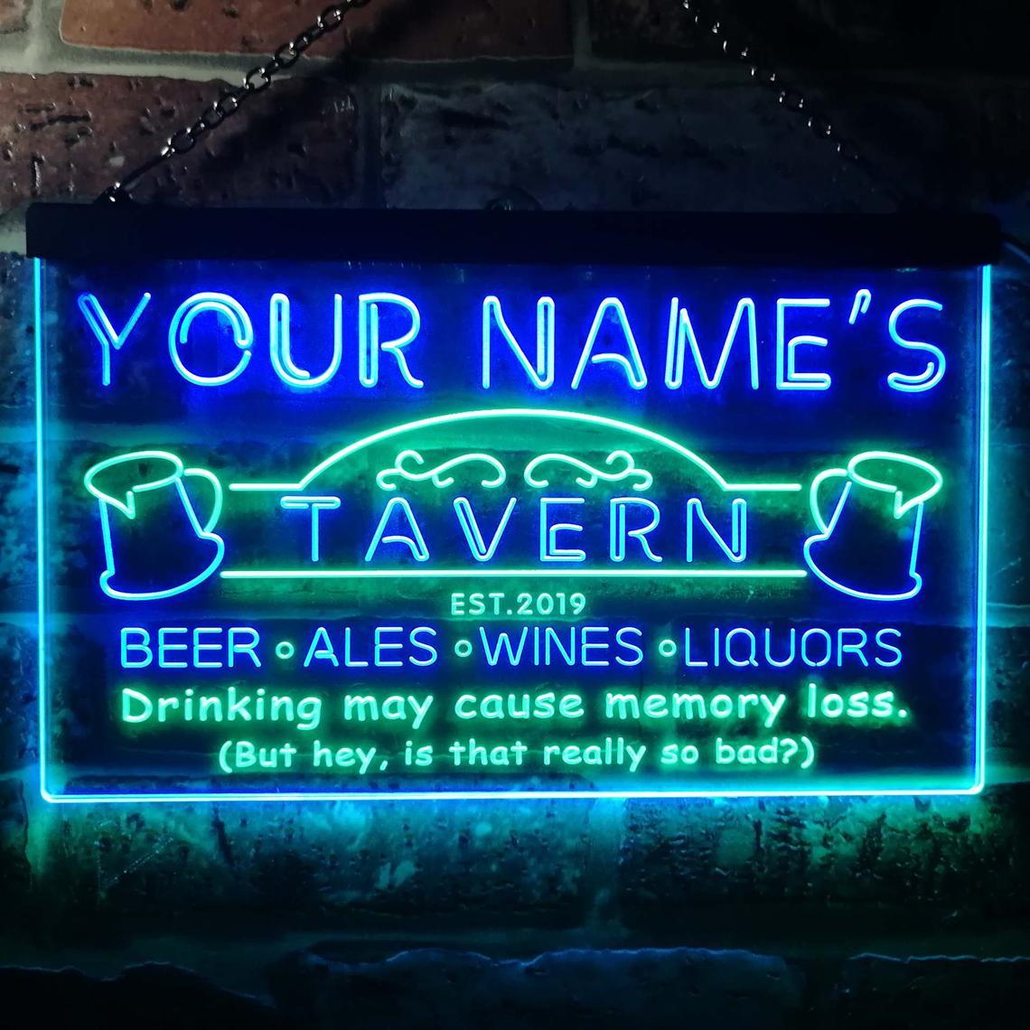 Personalized Tavern Bar Beer Wine Man Cave