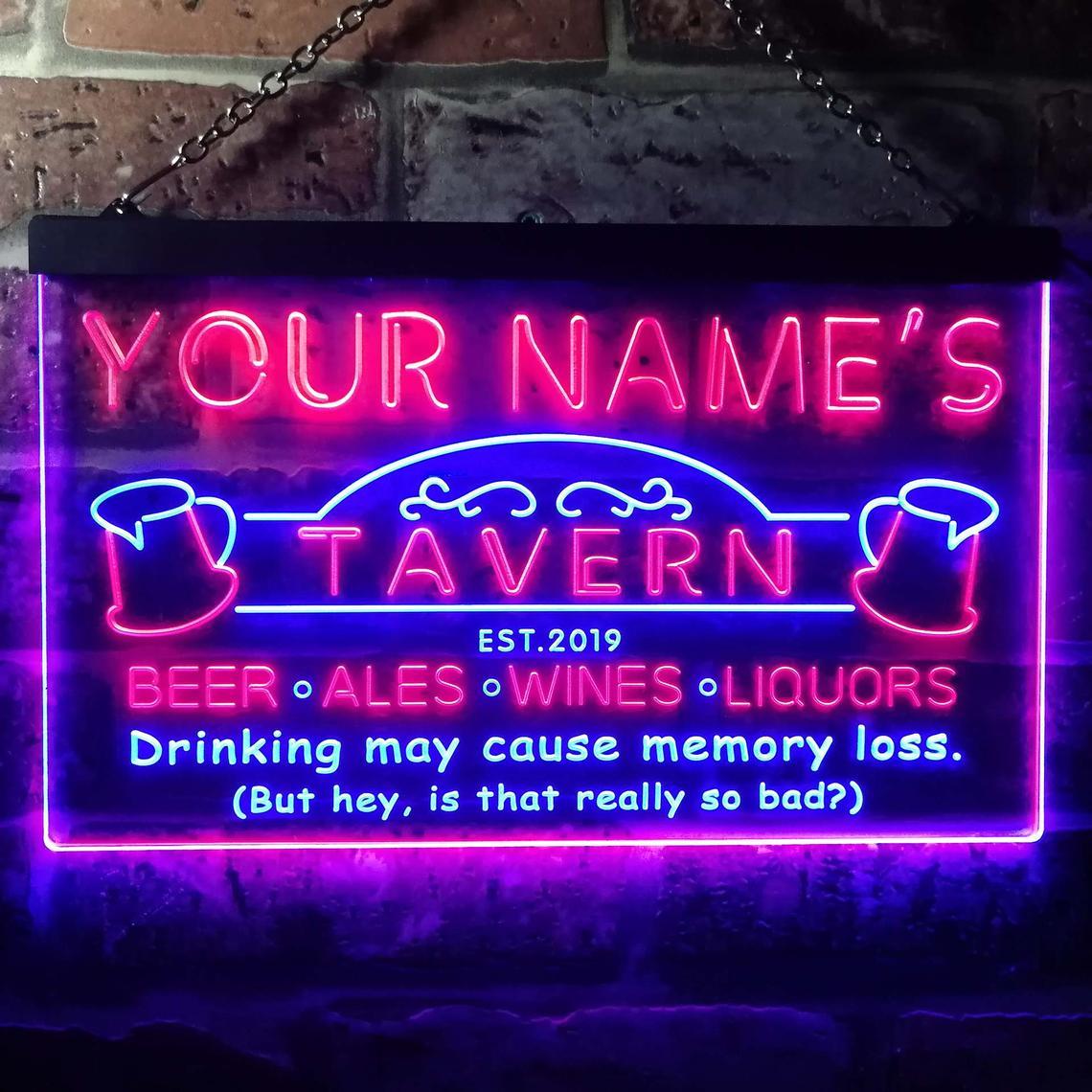 Personalized Tavern Bar Beer Wine Man Cave