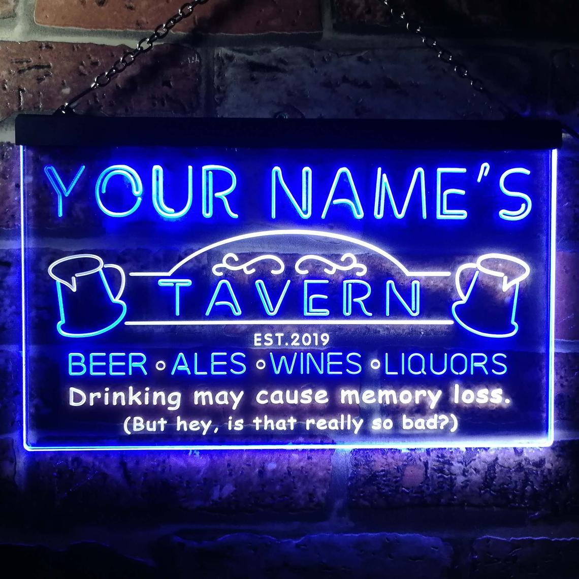 Personalized Tavern Bar Beer Wine Man Cave