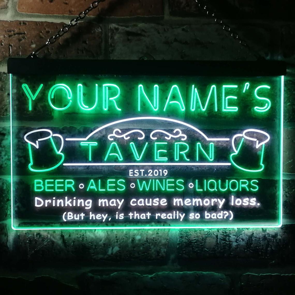 Personalized Tavern Bar Beer Wine Man Cave