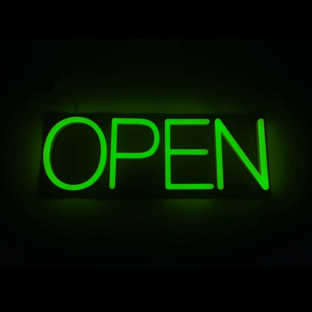 Modern Open Sign