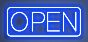 Open Neon Sign Single Color