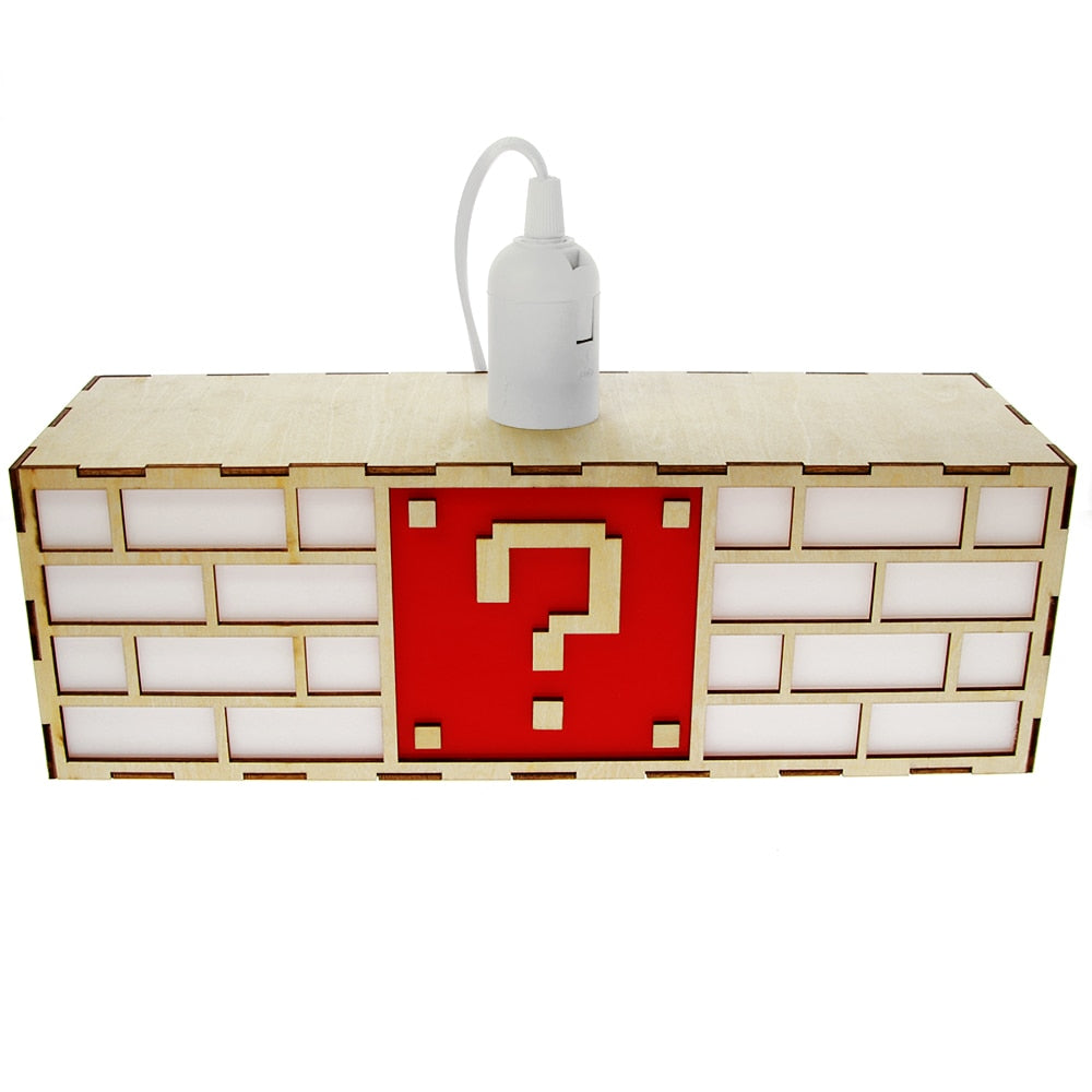 Colorful Video Game Question Mark Block Hanging Lamp