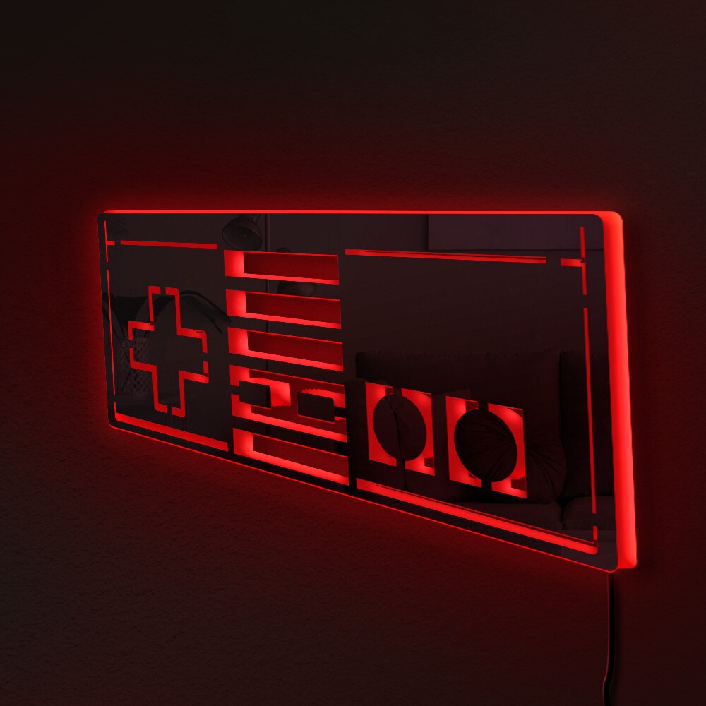 Vintage Gamepad Controller LED Wall Sign