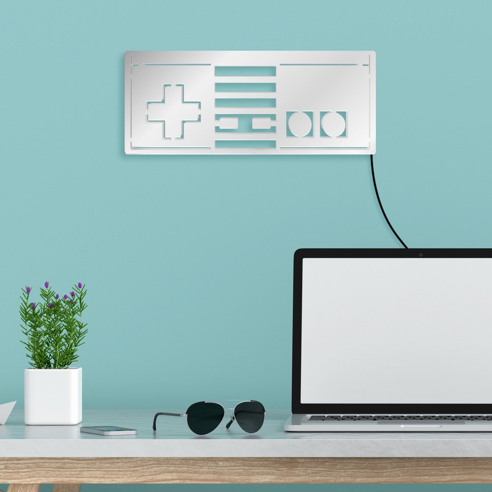 Vintage Gamepad Controller LED Wall Sign