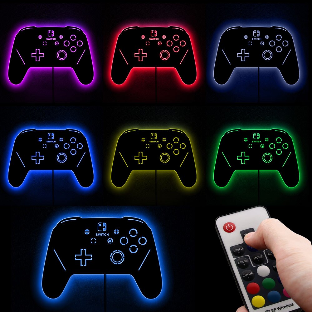 Luminous Gamepad Controller LED Wall Sign