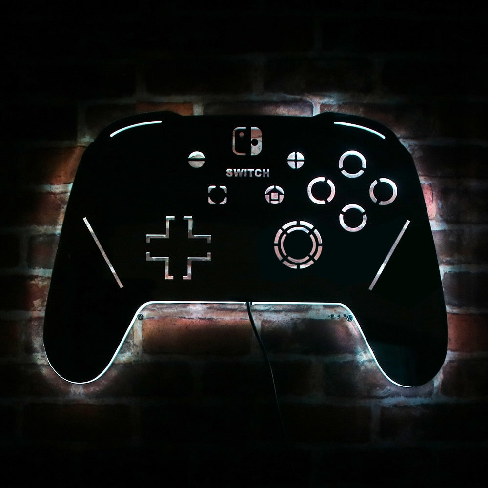 Luminous Gamepad Controller LED Wall Sign