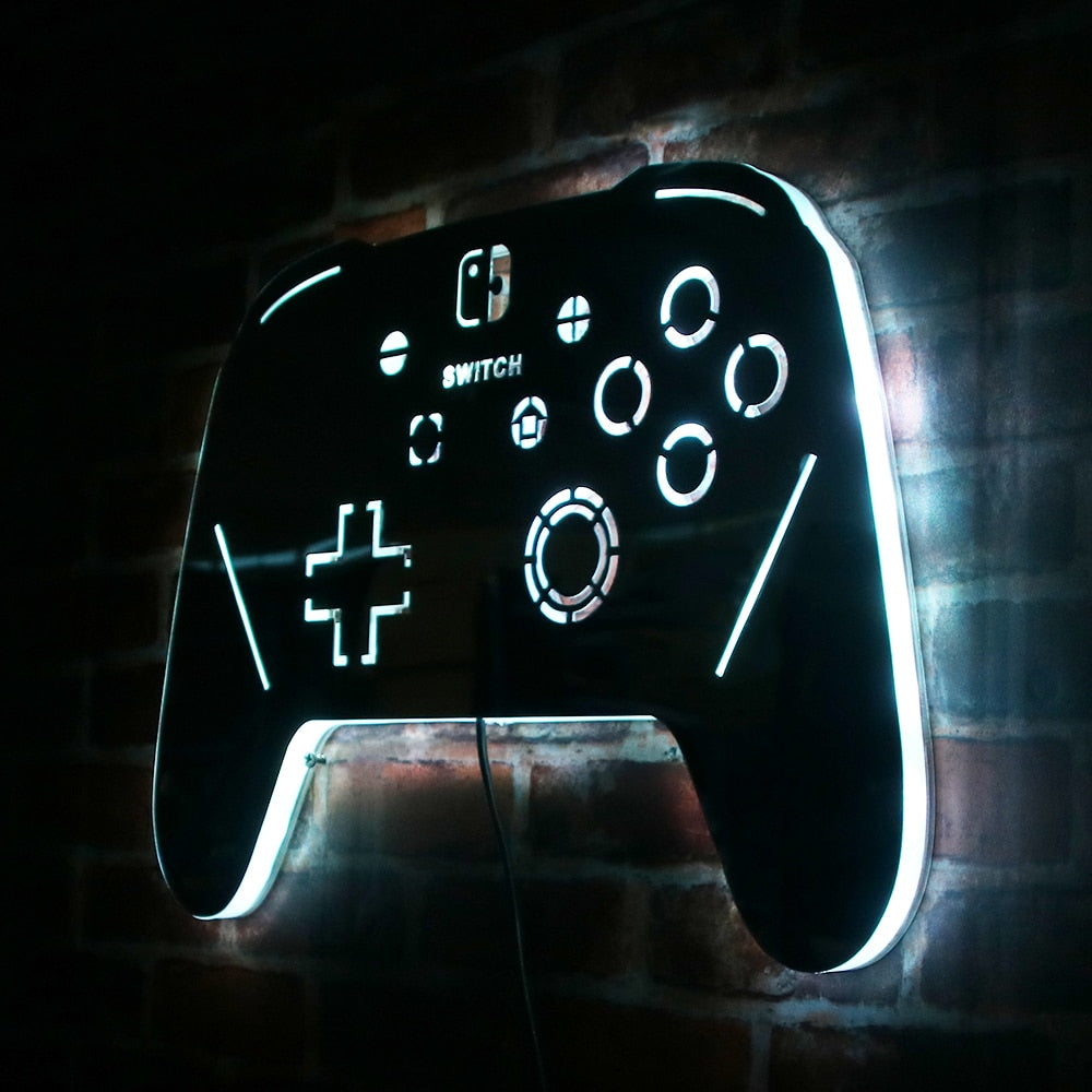 Luminous Gamepad Controller LED Wall Sign