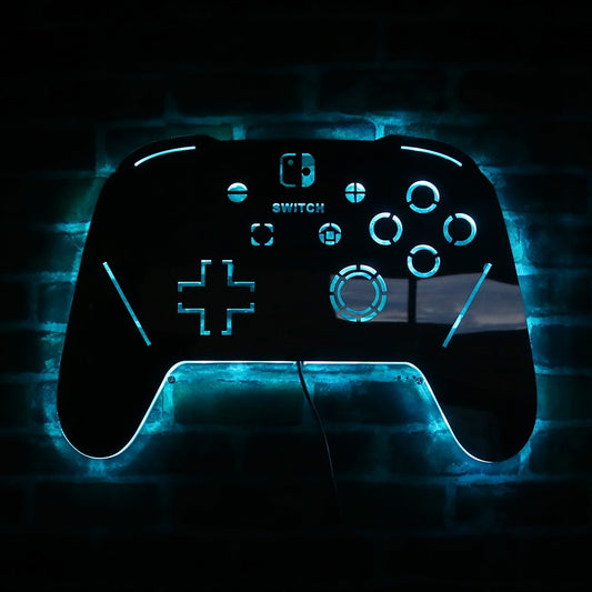 Luminous Gamepad Controller LED Wall Sign