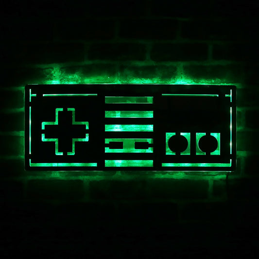 Vintage Gamepad Controller LED Wall Sign