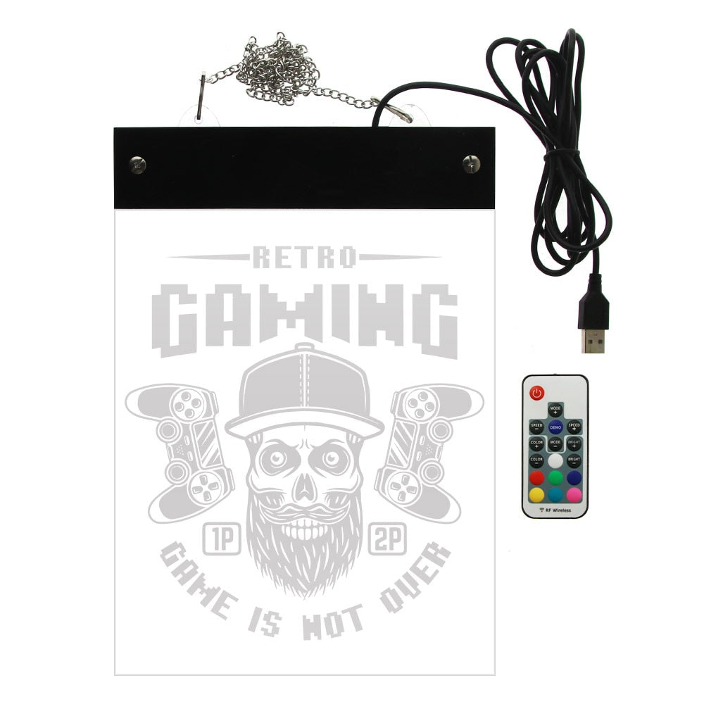 Classic Retro Gaming LED Wall Lighting Sign