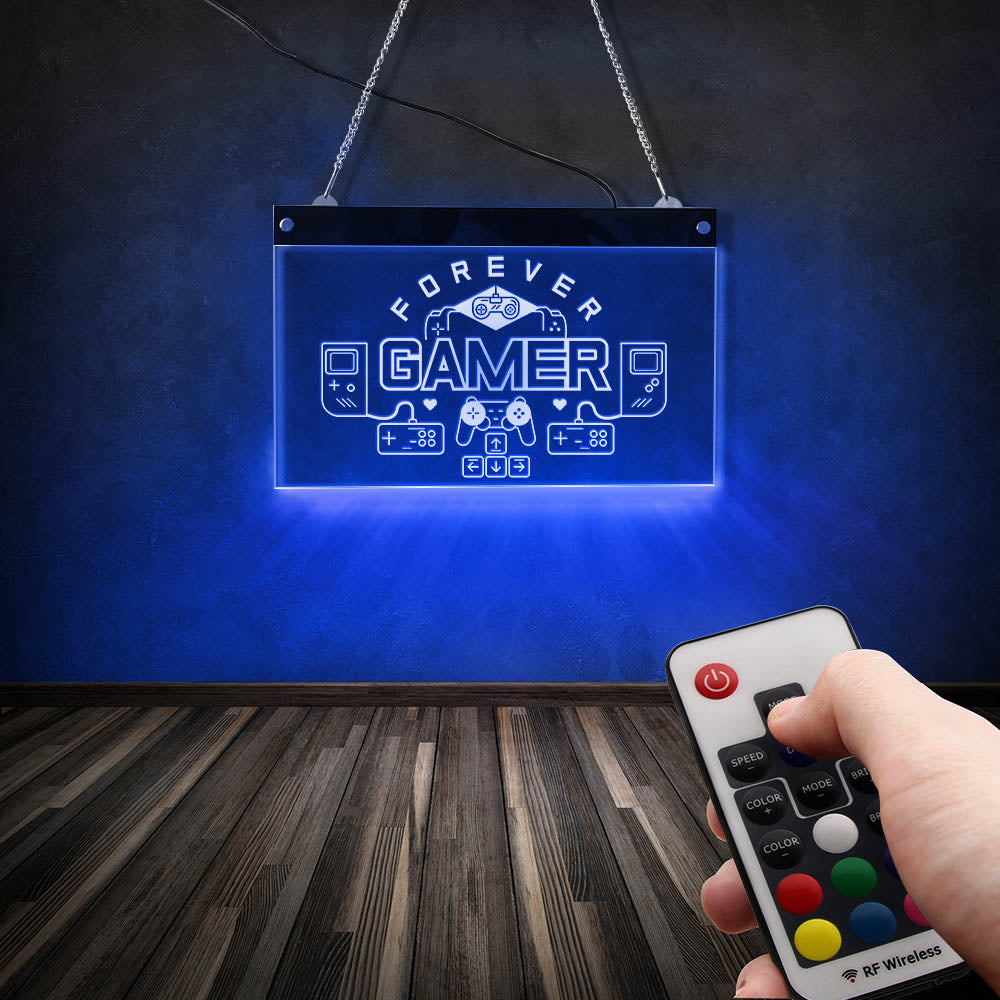 Forever Gamers Game Room LED Neon Wall Sign