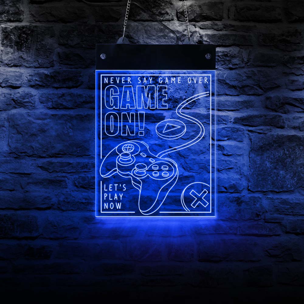 Game On LED Lighting Wall Neon Sign Acrylic Display Board