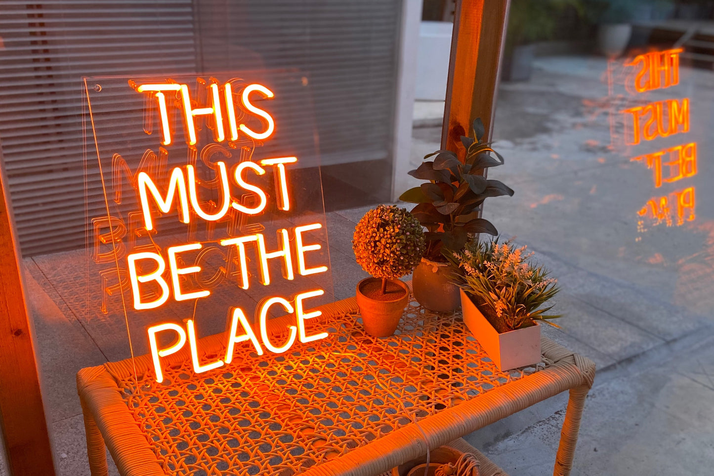 This Must Be The Place neon sign